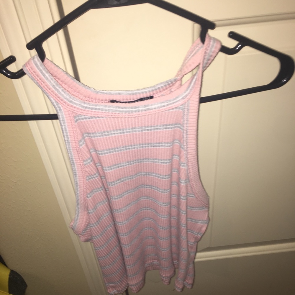 Pastel striped crop top